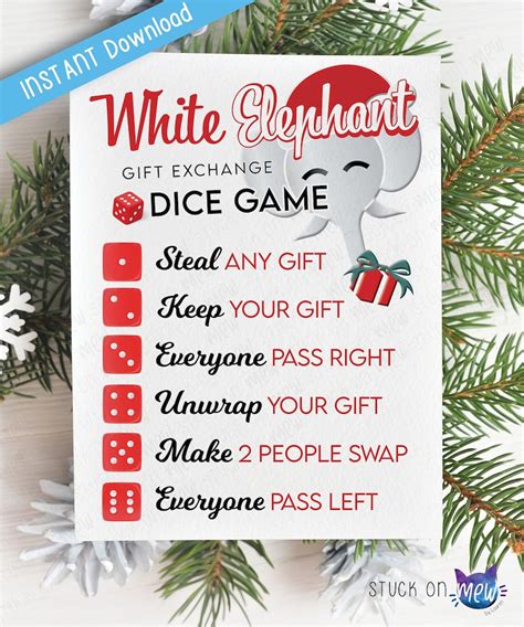 dice game white elephant gift exchange